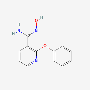 molecular formula C12H11N3O2 B1425556 N'-羟基-2-苯氧基吡啶-3-甲酰胺 CAS No. 1016752-79-6