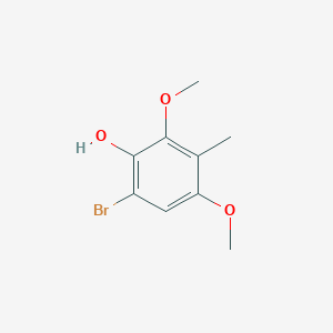 molecular formula C9H11BrO3 B14255576 Phenol, 6-bromo-2,4-dimethoxy-3-methyl- CAS No. 351378-72-8