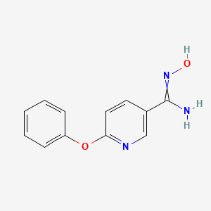 molecular formula C12H11N3O2 B1425562 N'-Hydroxy-6-phenoxypyridine-3-carboximidamide CAS No. 1016730-02-1