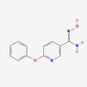 molecular formula C12H11N3O2 B1425562 N'-羟基-6-苯氧基吡啶-3-甲酰胺 CAS No. 1016730-02-1