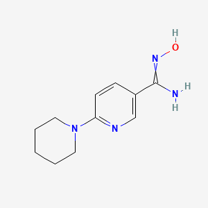 molecular formula C11H16N4O B1425564 N'-羟基-6-哌啶-1-基吡啶-3-甲酰胺 CAS No. 1017022-80-8
