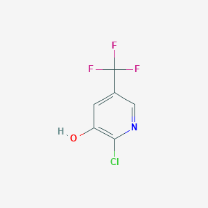 molecular formula C6H3ClF3NO B1425578 2-Chloro-5-(trifluoromethyl)pyridin-3-ol CAS No. 1196153-98-6