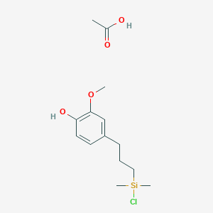 Acetic acid;4-[3-[chloro(dimethyl)silyl]propyl]-2-methoxyphenol