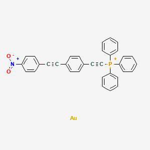 gold;2-[4-[2-(4-nitrophenyl)ethynyl]phenyl]ethynyl-triphenylphosphanium