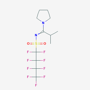 1,1,2,2,3,3,4,4,4-Nonafluoro-N-[2-methyl-1-(pyrrolidin-1-yl)propylidene]butane-1-sulfonamide