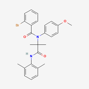 2-bromo-N-{1-[(2,6-dimethylphenyl)amino]-2-methyl-1-oxopropan-2-yl}-N-(4-methoxyphenyl)benzamide