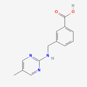 molecular formula C13H13N3O2 B1425604 3-{[(5-Methylpyrimidin-2-yl)amino]methyl}benzoic acid CAS No. 1273847-84-9