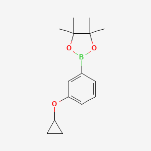molecular formula C15H21BO3 B1425610 2-(3-环丙氧基苯基)-4,4,5,5-四甲基-1,3,2-二氧杂硼环丁烷 CAS No. 1035690-24-4