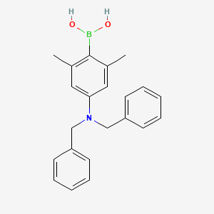 molecular formula C22H24BNO2 B1425613 4-(二苄基氨基)-2,6-二甲基苯硼酸 CAS No. 1451391-44-8