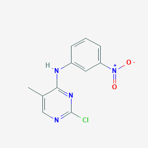 molecular formula C11H9ClN4O2 B1425615 2-氯-5-甲基-N-(3-硝基苯基)嘧啶-4-胺 CAS No. 1202759-74-7
