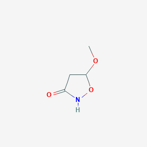 molecular formula C4H7NO3 B14256262 3-Isoxazolidinone, 5-methoxy- CAS No. 170012-85-8