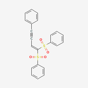 Benzene, 1,1'-[(4-phenyl-1-buten-3-ynylidene)bis(sulfonyl)]bis-