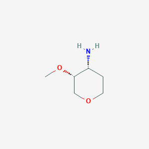 molecular formula C6H13NO2 B1425629 顺式-4-氨基-3-(甲氧基)四氢吡喃 CAS No. 955027-73-3