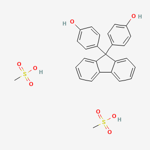 4-[9-(4-Hydroxyphenyl)fluoren-9-yl]phenol;methanesulfonic acid