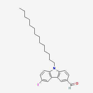 6-Iodo-9-tetradecyl-9H-carbazole-3-carbaldehyde