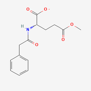 (2S)-5-Methoxy-5-oxo-2-(2-phenylacetamido)pentanoate