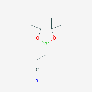 molecular formula C9H16BNO2 B1425639 3-(4,4,5,5-四甲基-1,3,2-二氧杂硼环丁烷-2-基)丙腈 CAS No. 238088-31-8