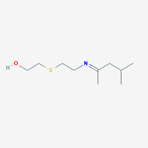 2-({2-[(E)-(4-Methylpentan-2-ylidene)amino]ethyl}sulfanyl)ethan-1-ol