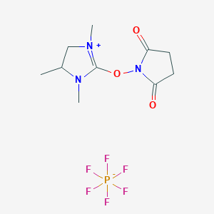 molecular formula C10H16F6N3O3P B1425641 HPD-OSu [O-琥珀酰亚胺基-1,3-二甲基丙烯脲六氟磷酸盐] CAS No. 443305-32-6