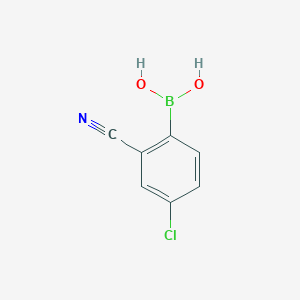 molecular formula C7H5BClNO2 B1425649 4-Chloro-2-cyanophenylboronic acid CAS No. 819070-53-6