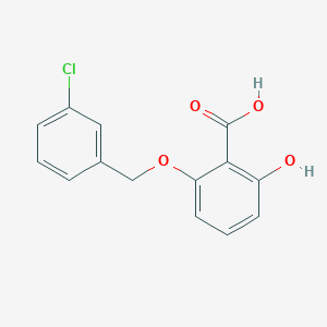 2-[(3-Chlorophenyl)methoxy]-6-hydroxybenzoic acid