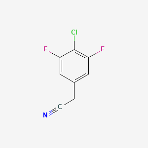 molecular formula C8H4ClF2N B1425661 2-(4-氯-3,5-二氟苯基)乙腈 CAS No. 1000540-50-0