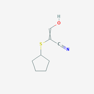 molecular formula C8H11NOS B14256631 2-(Cyclopentylsulfanyl)-3-hydroxyprop-2-enenitrile CAS No. 345581-27-3