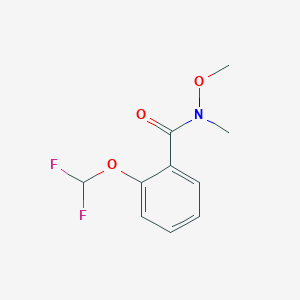 molecular formula C10H11F2NO3 B1425666 2-(difluoromethoxy)-N-methoxy-N-methylbenzamide CAS No. 1275755-34-4