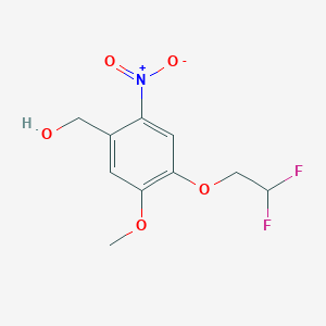 molecular formula C10H11F2NO5 B1425668 [4-(2,2-Difluoroethoxy)-5-methoxy-2-nitrophenyl]methanol CAS No. 1179643-30-1