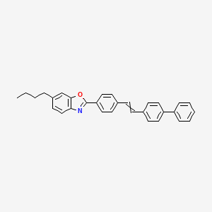 2-{4-[2-([1,1'-Biphenyl]-4-yl)ethenyl]phenyl}-6-butyl-1,3-benzoxazole