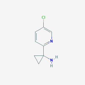 molecular formula C8H9ClN2 B1425671 1-(5-Chloropyridin-2-yl)cyclopropan-1-amine CAS No. 1256788-21-2