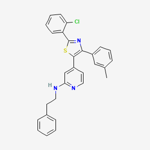 N-[4-[2-(2-Chlorophenyl)-4-(3-methylphenyl)-1,3-thiazol-5-YL]-2-pyridyl]-N-(2-phenylethyl)amine