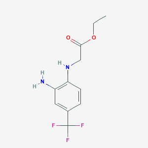 B1425679 Ethyl 2-{[2-amino-4-(trifluoromethyl)phenyl]amino}acetate CAS No. 1178799-62-6