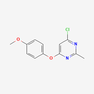 molecular formula C12H11ClN2O2 B1425680 4-氯-6-(4-甲氧基苯氧基)-2-甲基嘧啶 CAS No. 1275401-16-5