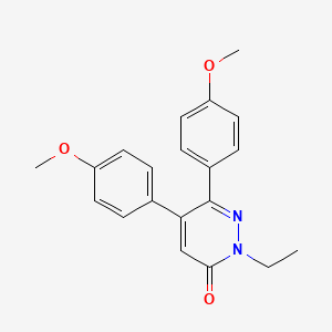 molecular formula C20H20N2O3 B14256803 3(2H)-Pyridazinone, 2-ethyl-5,6-bis(4-methoxyphenyl)- CAS No. 225668-22-4