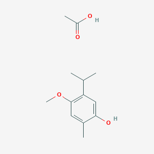 Acetic acid;4-methoxy-2-methyl-5-propan-2-ylphenol