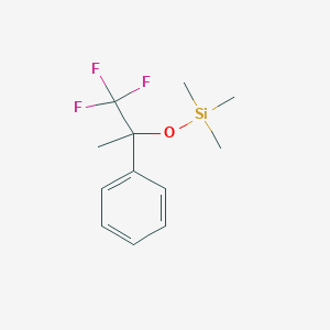 molecular formula C12H17F3OSi B14256834 Silane, trimethyl(2,2,2-trifluoro-1-methyl-1-phenylethoxy)- CAS No. 228123-22-6