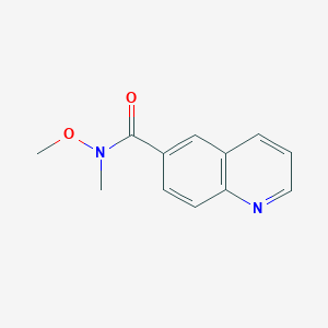 molecular formula C12H12N2O2 B1425686 N-甲氧基-N-甲基喹啉-6-甲酰胺 CAS No. 179873-51-9