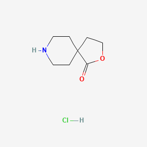 molecular formula C8H14ClNO2 B1425687 2-氧杂-8-氮杂螺[4.5]癸-1-酮盐酸盐 CAS No. 4427-25-2