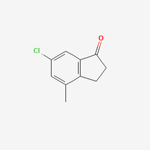molecular formula C10H9ClO B1425690 6-Chloro-4-methyl-2,3-dihydro-1H-inden-1-one CAS No. 938-35-2