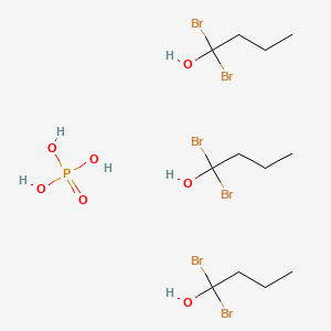 1,1-Dibromobutan-1-ol;phosphoric acid