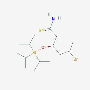 (3R)-5-Bromo-3-{[tri(propan-2-yl)silyl]oxy}hex-4-enethioamide