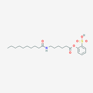 2-{[6-(Decanoylamino)hexanoyl]oxy}benzene-1-sulfonic acid