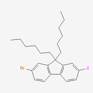 2-Bromo-9,9-dihexyl-7-iodo-9h-fluorene