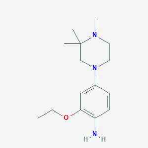 molecular formula C15H25N3O B1425698 2-乙氧基-4-(3,3,4-三甲基哌嗪-1-基)苯胺 CAS No. 1275399-93-3