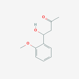 molecular formula C11H14O3 B14257009 2-Butanone, 4-hydroxy-4-(2-methoxyphenyl)- CAS No. 208641-36-5