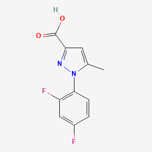 molecular formula C11H8F2N2O2 B1425701 1-(2,4-二氟苯基)-5-甲基-1H-吡唑-3-羧酸 CAS No. 1274470-76-6
