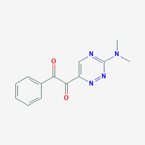 molecular formula C13H12N4O2 B14257012 Ethanedione, [3-(dimethylamino)-1,2,4-triazin-6-yl]phenyl- CAS No. 185431-97-4