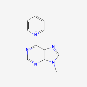 molecular formula C11H10N5+ B14257033 Pyridinium, 1-(9-methyl-9H-purin-6-yl)- CAS No. 189696-42-2