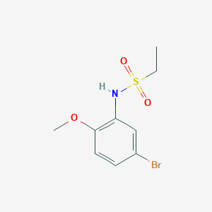 molecular formula C9H12BrNO3S B1425705 N-(5-溴-2-甲氧基苯基)乙烷-1-磺酰胺 CAS No. 1247613-58-6